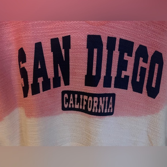 Southern Spirit pink ombré hooded San Diego sweatshirt S - Picture 4 of 7